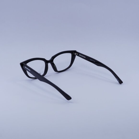 Balenciaga BB0063O 001 Eyeglasses Black 52mm Cat Eye Frame - Picture 7 of 10